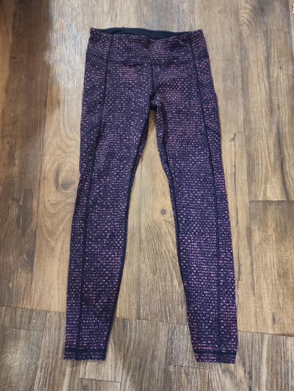 lululemon athletica Purple & Black Patterned Track Pants